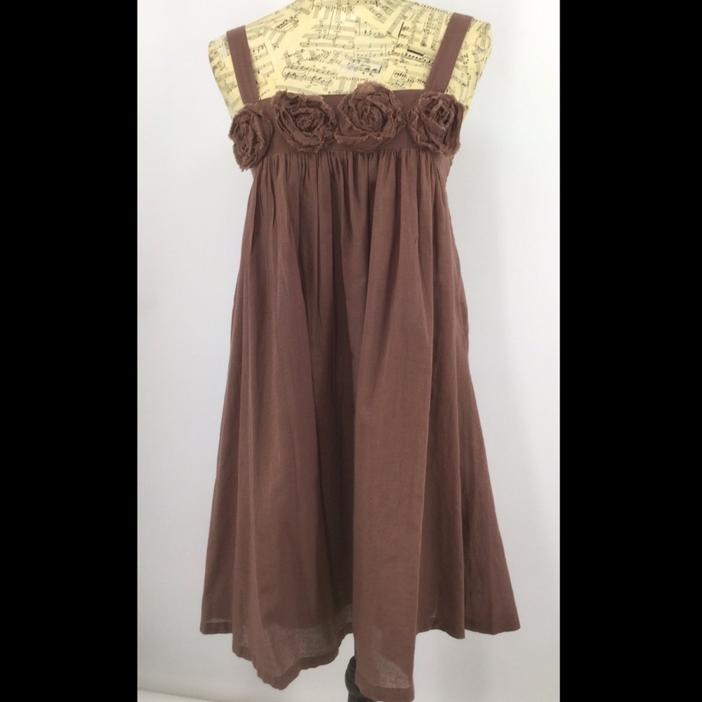 Piko 1988 Medium Boho Brown Summer Dress